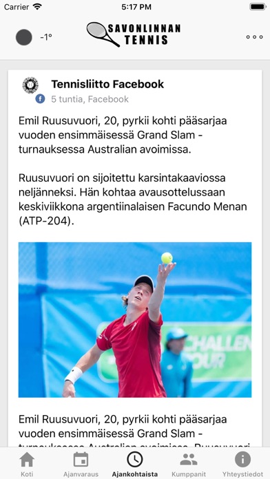 Savonlinnan tennis Screenshot