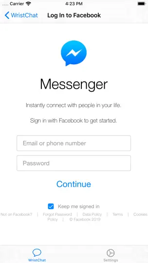 Capture d'écran de WristChat For Facebook sur iPhone 6