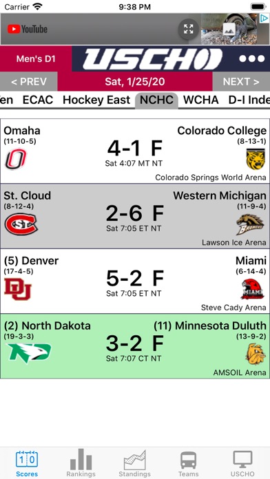 Screenshot #2 pour USCHO App