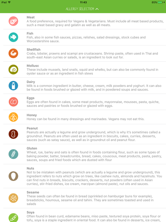 Screenshot #5 pour Allergy Menu