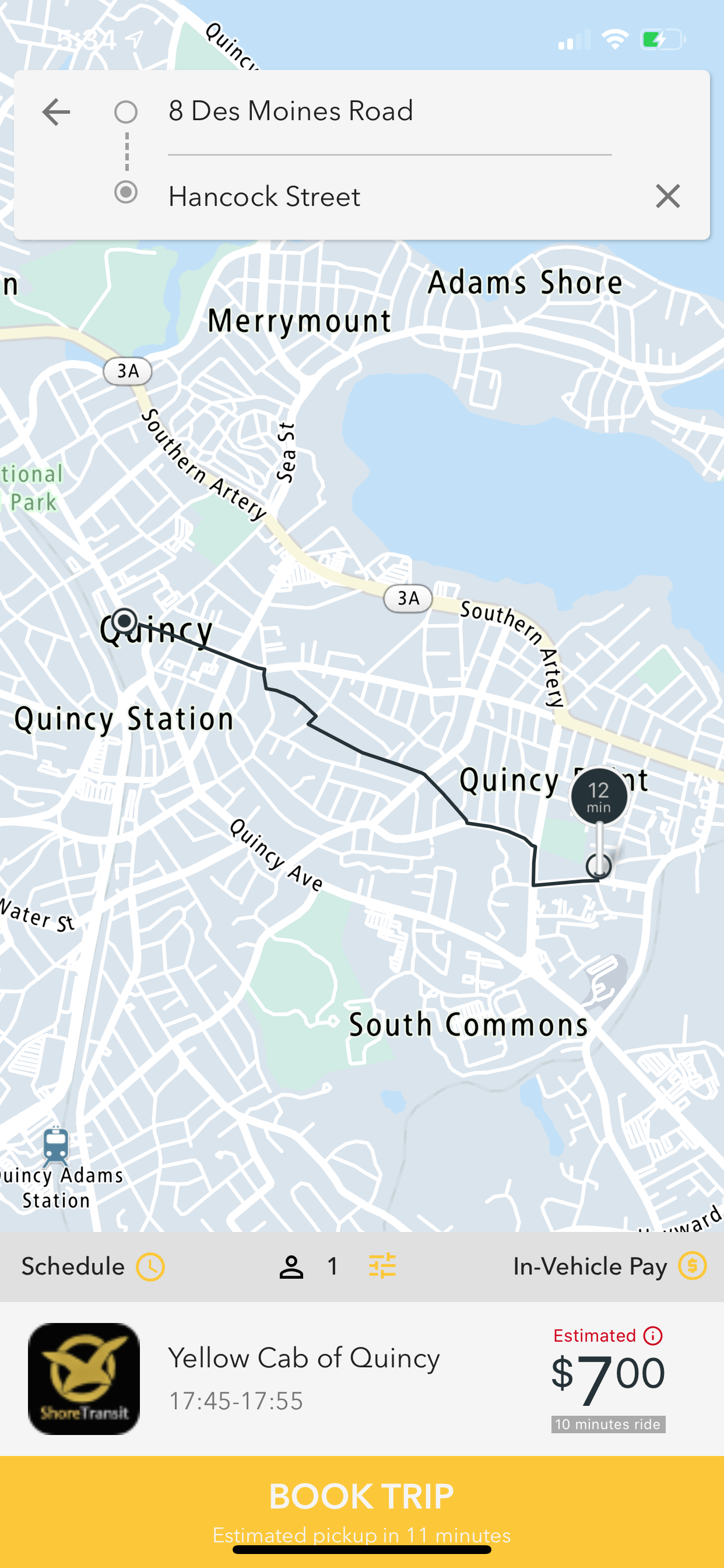 Yellow Cab of Quincy screenshot 2