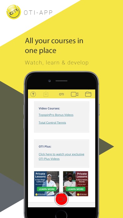Online Tennis Instruction Screenshot