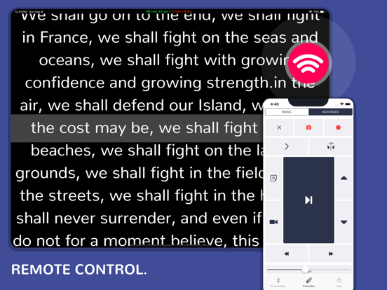 Teleprompter Pro · Prof Hornet iPad app afbeelding 10