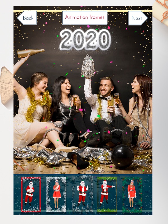 Video with Santa & Mrs Claus iPad screenshot 4 - Photo & Video app