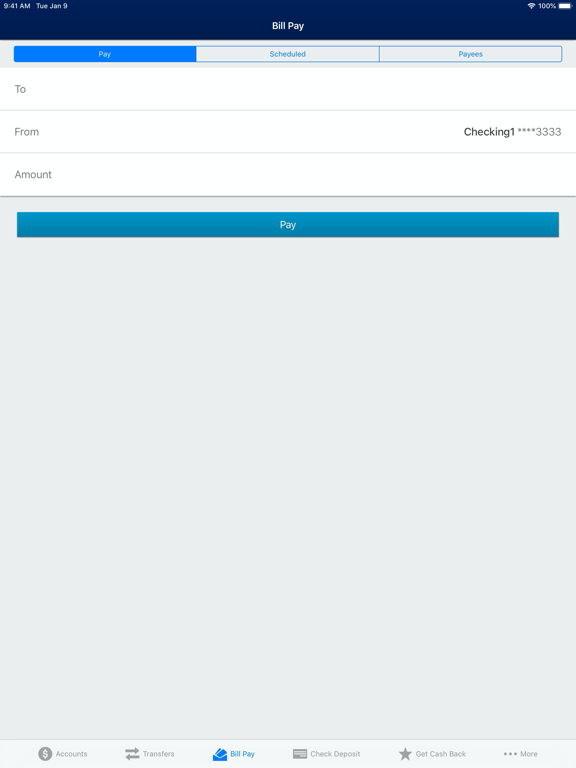 Point Breeze Credit Union App iPad screenshot 5 - Finance app