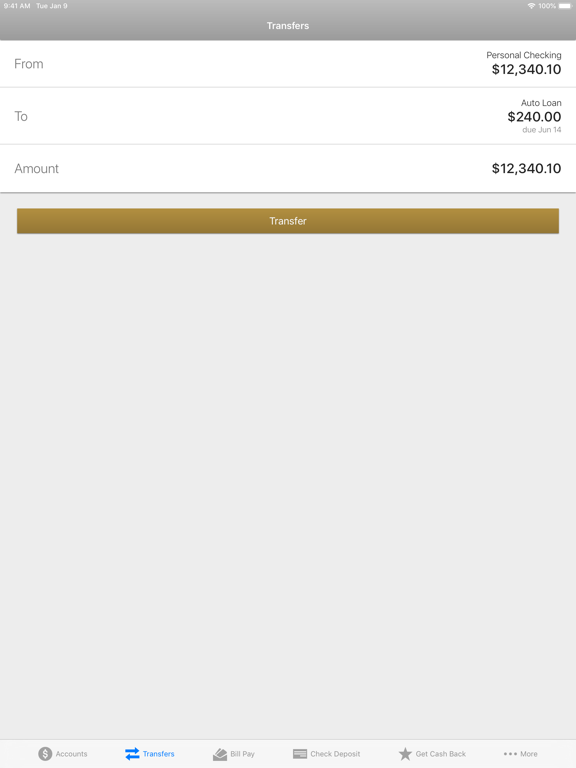 American State Bank (Iowa) iPad screenshot 4 - Finance app
