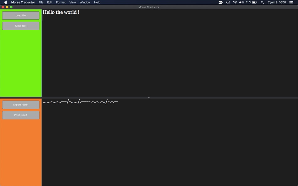 Morse Traductor - 1.01 - (macOS)