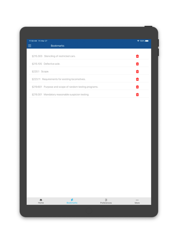 eCFR: FRA iPad screenshot 3 - Utilities app