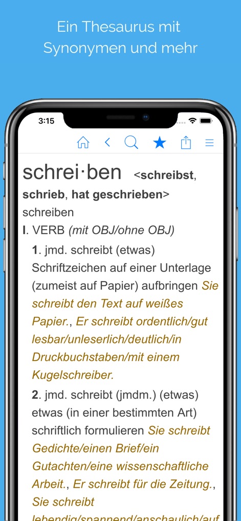 Deutsch Wörterbuch & Thesaurus - Reference App | MWM