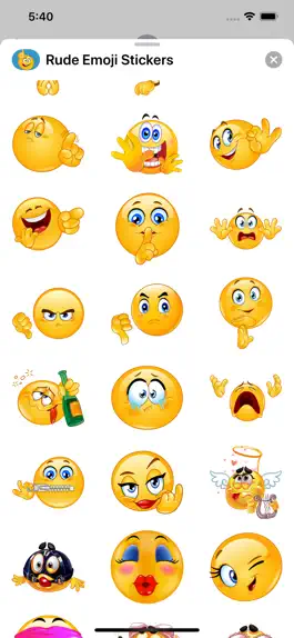 Game screenshot Rude Emoji Stickers hack