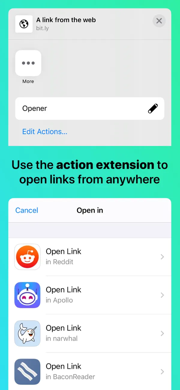 #2. Opener ‒ open links in apps (iOS) De: tijo, inc.