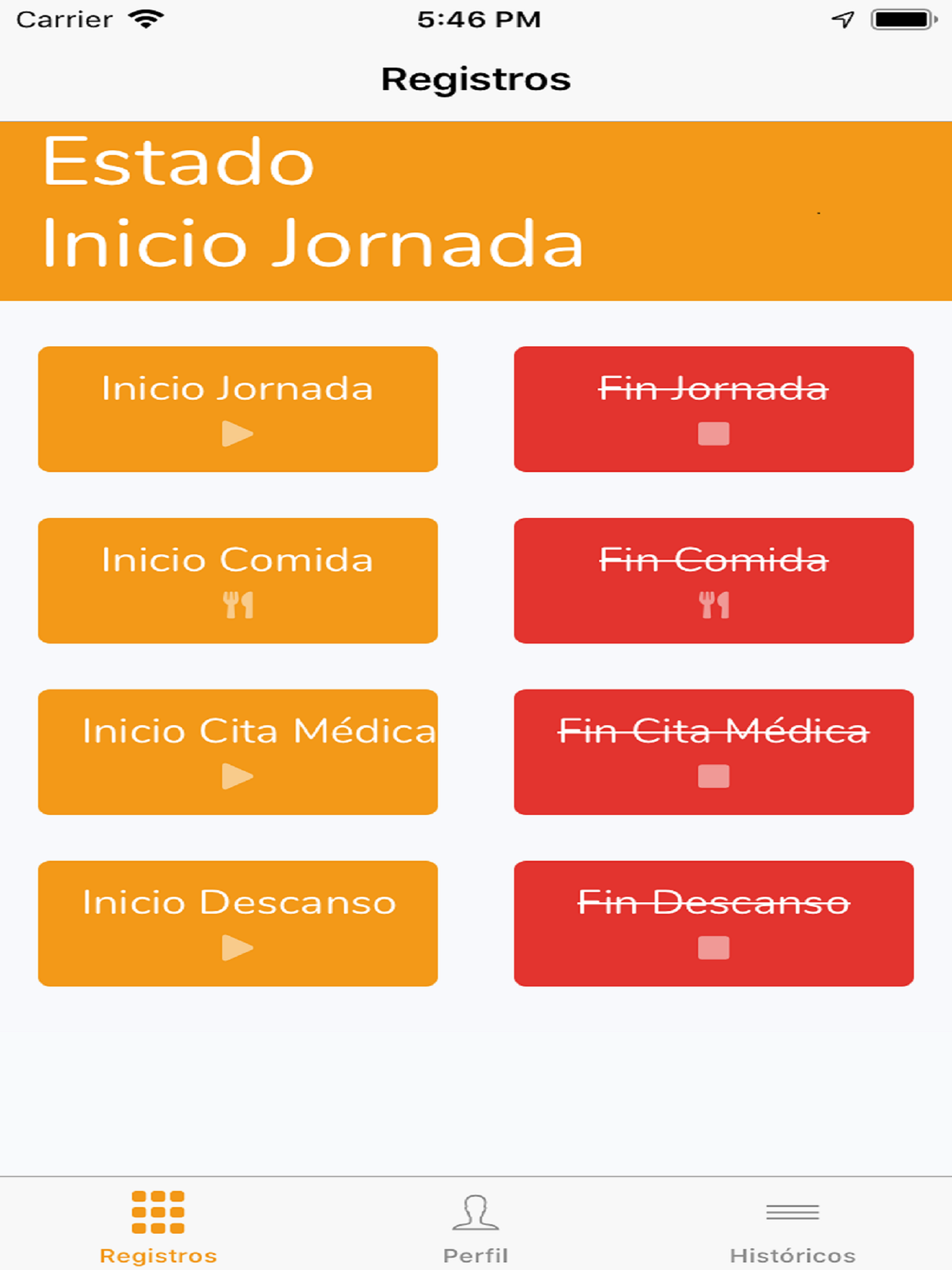 Registro Horas Jornada