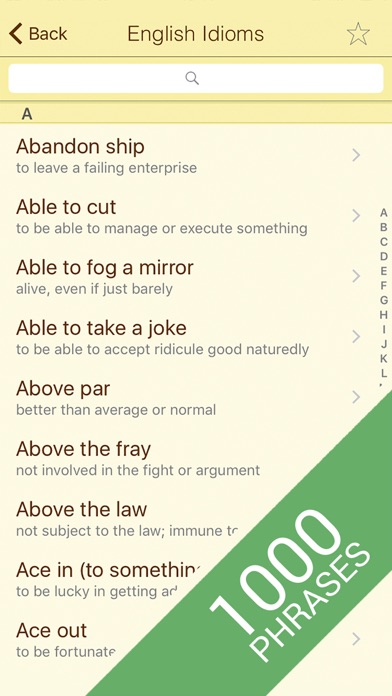 Idiom in Use - Advanced English Idioms Dictionary Screenshot 2