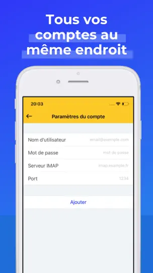 Capture d'écran de Laposte.net – Votre Boîte Mail sur iPhone 5