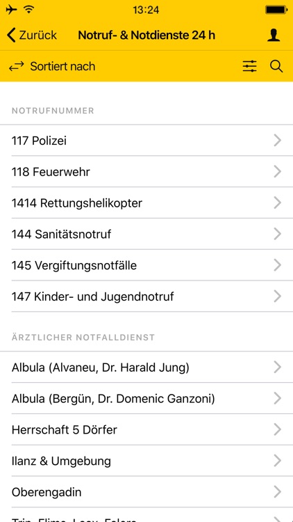 Notruf Graubünden Süd