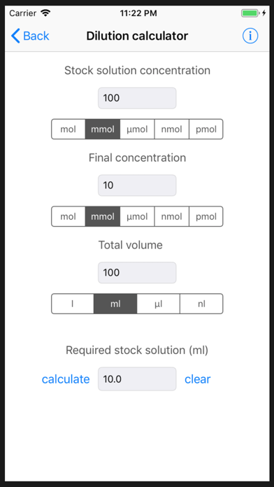 BioLabCalculators screenshot 4