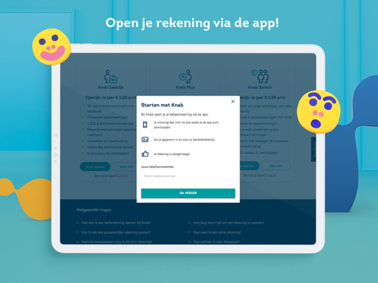 Knab Bankieren iPad app afbeelding 1