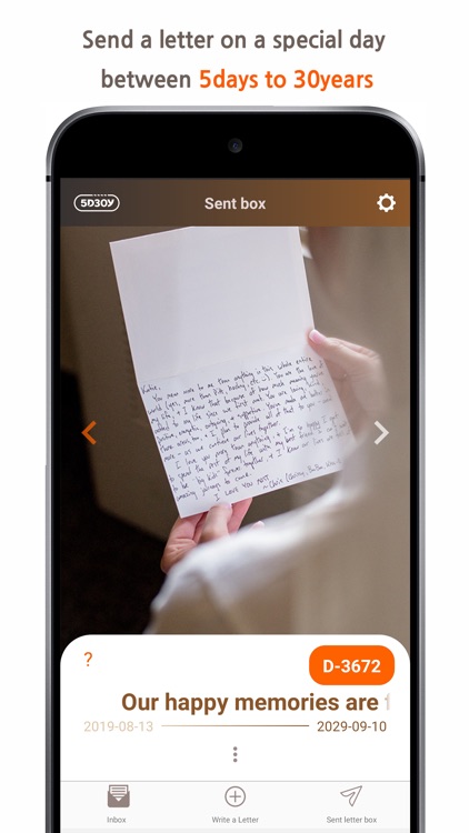 5D30Y-Letter Time capsule