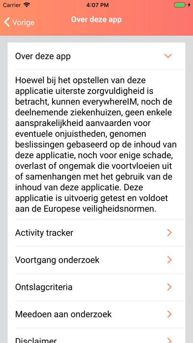 ERAS-APPtimalisatie Screenshot