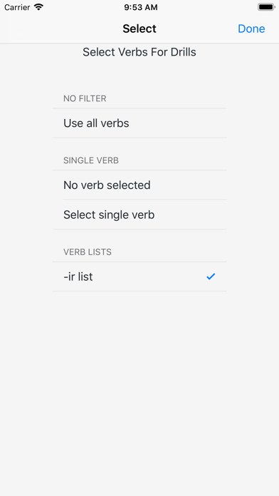 Verbes - French Verb Trainer Screenshot