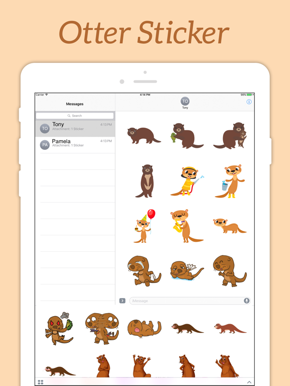 Funny Otters Stickers screenshot 2