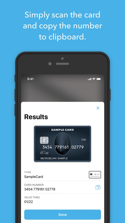 BlinkCard - Scan Credit Cards