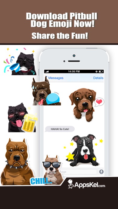 Screenshot #10 for Pit Bull Dogs Emoji Stickers