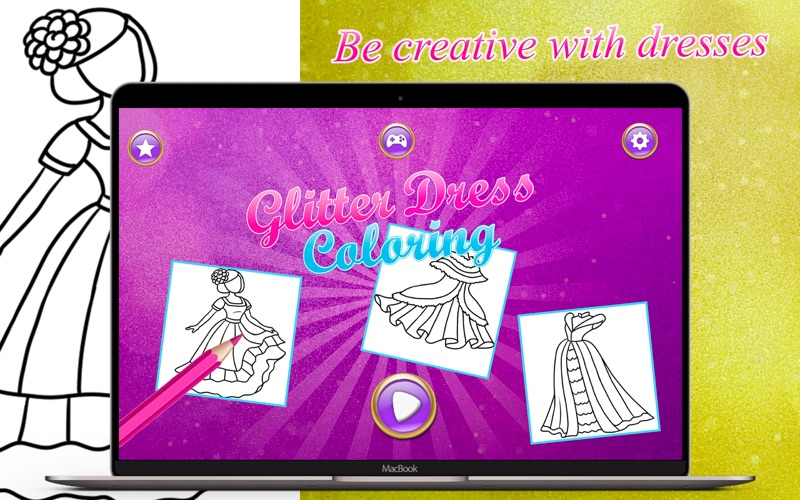 Screenshot #1 pour Glitter Dress Coloring