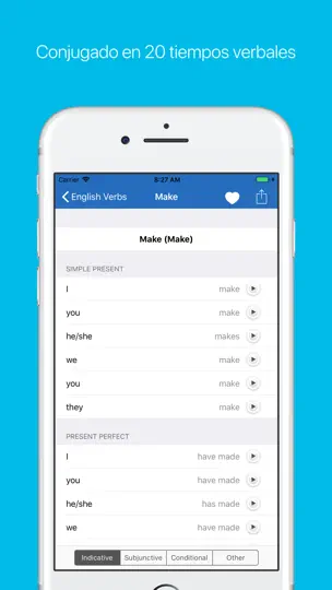 Captura de pantalla de Verbos En Inglés en iPhone 2