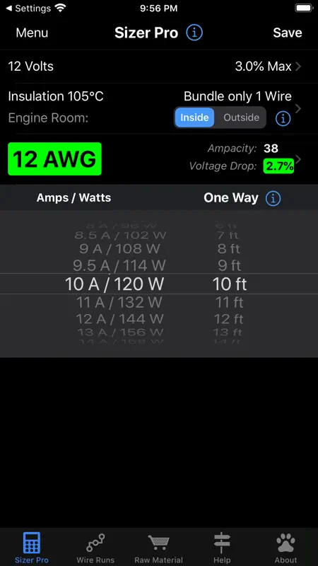 DC Wire Sizer screenshot 1 of 10