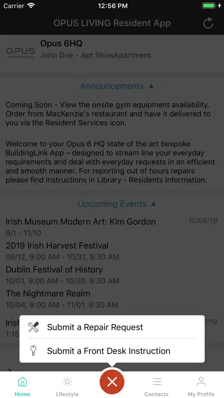 OPUS LIVING Resident App