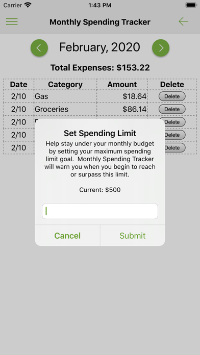 Monthly Spending Tracker screenshot 3