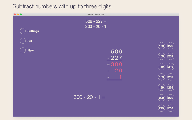 Partial Difference Subtraction screenshot 4