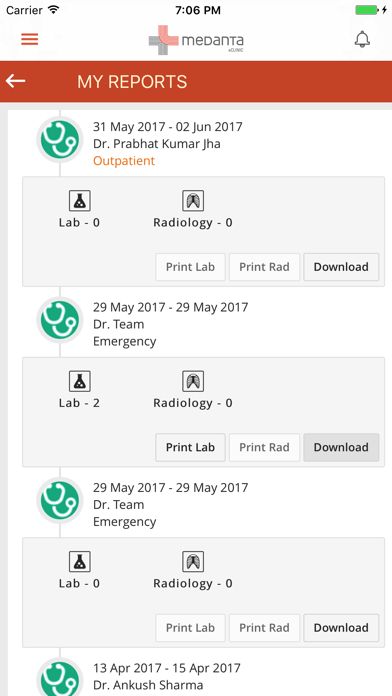 Medanta eCLINIC Screenshot