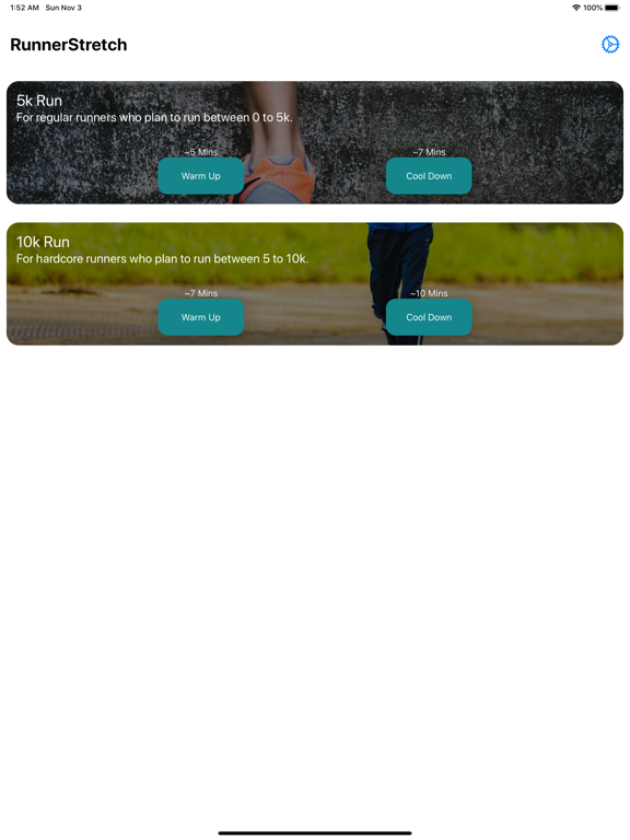 RunnerStretch for runner iPad screenshot 1 - Health & Fitness app
