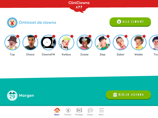 CliniClowns App iPad app afbeelding 2
