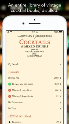 Martin’s Index of Cocktails iPhone image 1