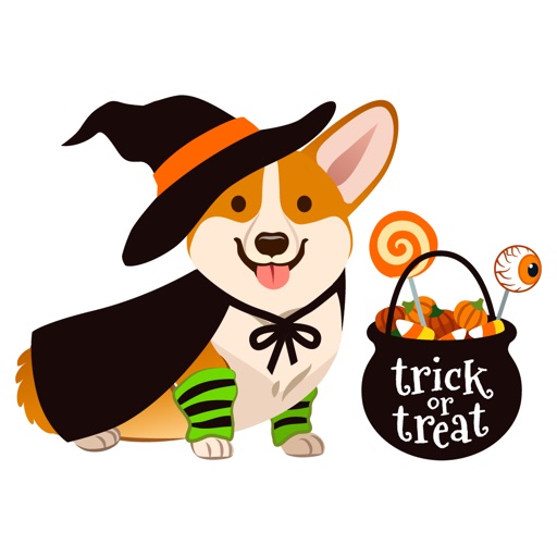 Cute Halloween Dog Sticker App icon