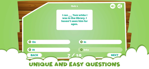 Learning Prepositions Quiz App screenshot 5
