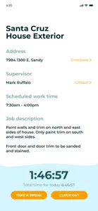 Workglue Employee Time Clock screenshot #3 for iPhone