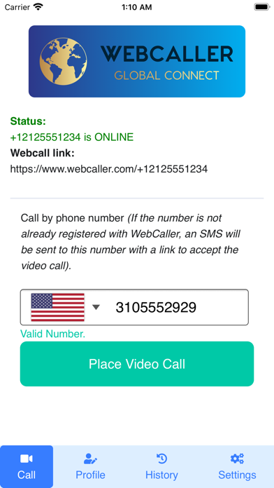 WebCaller iPhone screenshot 4 - Social Networking app