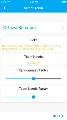 Sports Draft Simulator screenshot 1