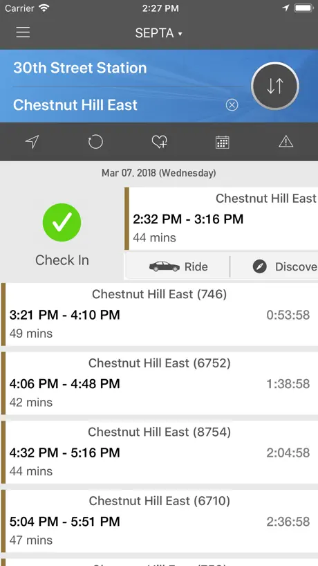 onTime : SEPTA Rail, Bus