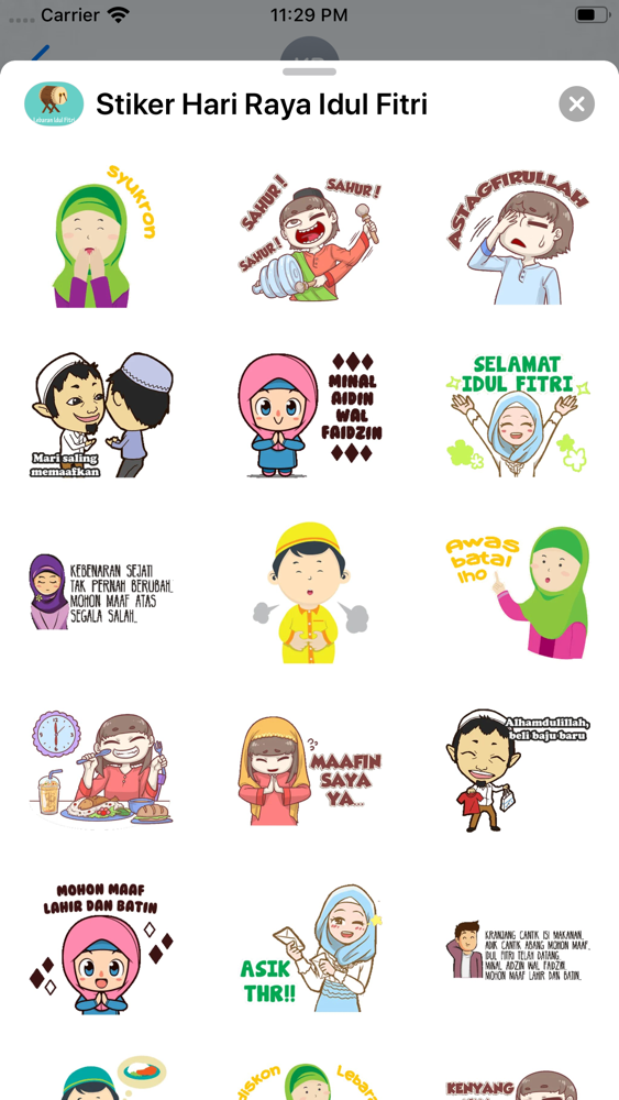 53 Konsep Baru Stiker Idul Fitri