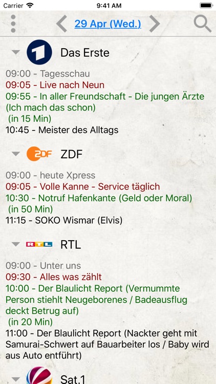 TV Programm "der Glotze"