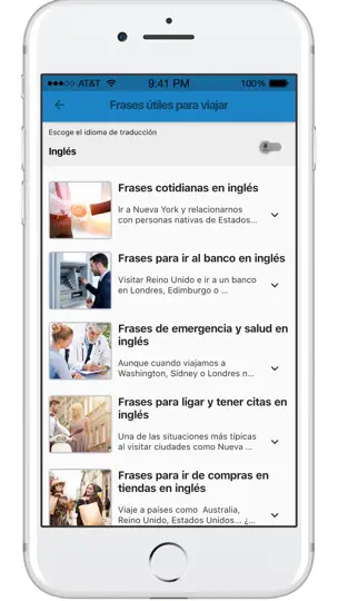 Captura de pantalla de Forvo Travel en iPhone 4