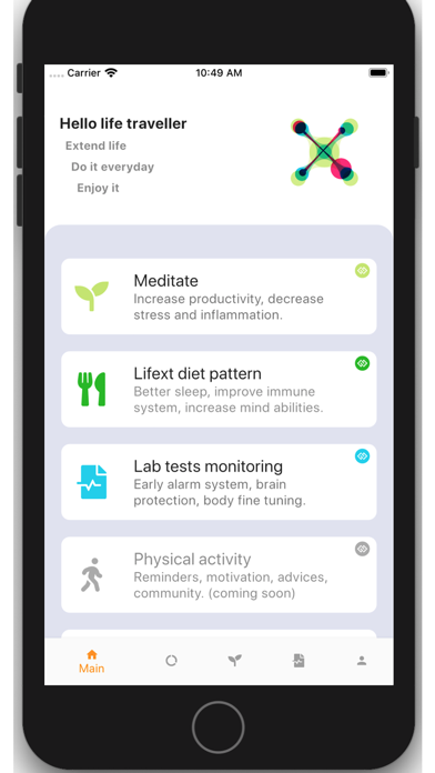 Screenshot #1 pour Lifext - life extension app