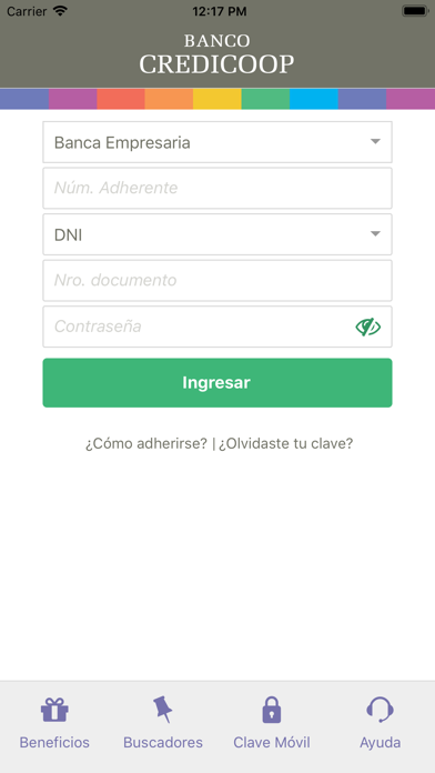Credicoop Móvil Empresas Screenshot