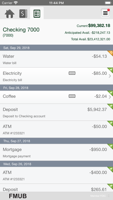 FMUB Mobile Business Banking Screenshot
