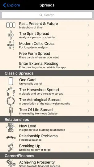 Capture d'écran de Universal Tarot sur iPhone 3